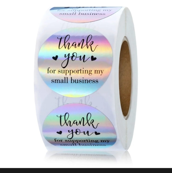 500 Holographic Thank You Stickers, 1 Inch, NWT - Picture 1 of 1